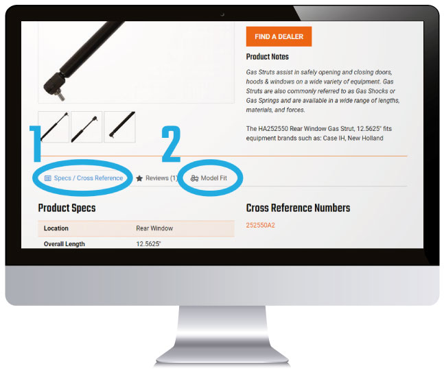 view product specs and model fits