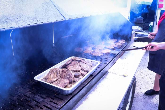Image of meat at a BBQ