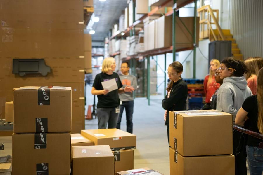 high school students touring Hy-Capacity