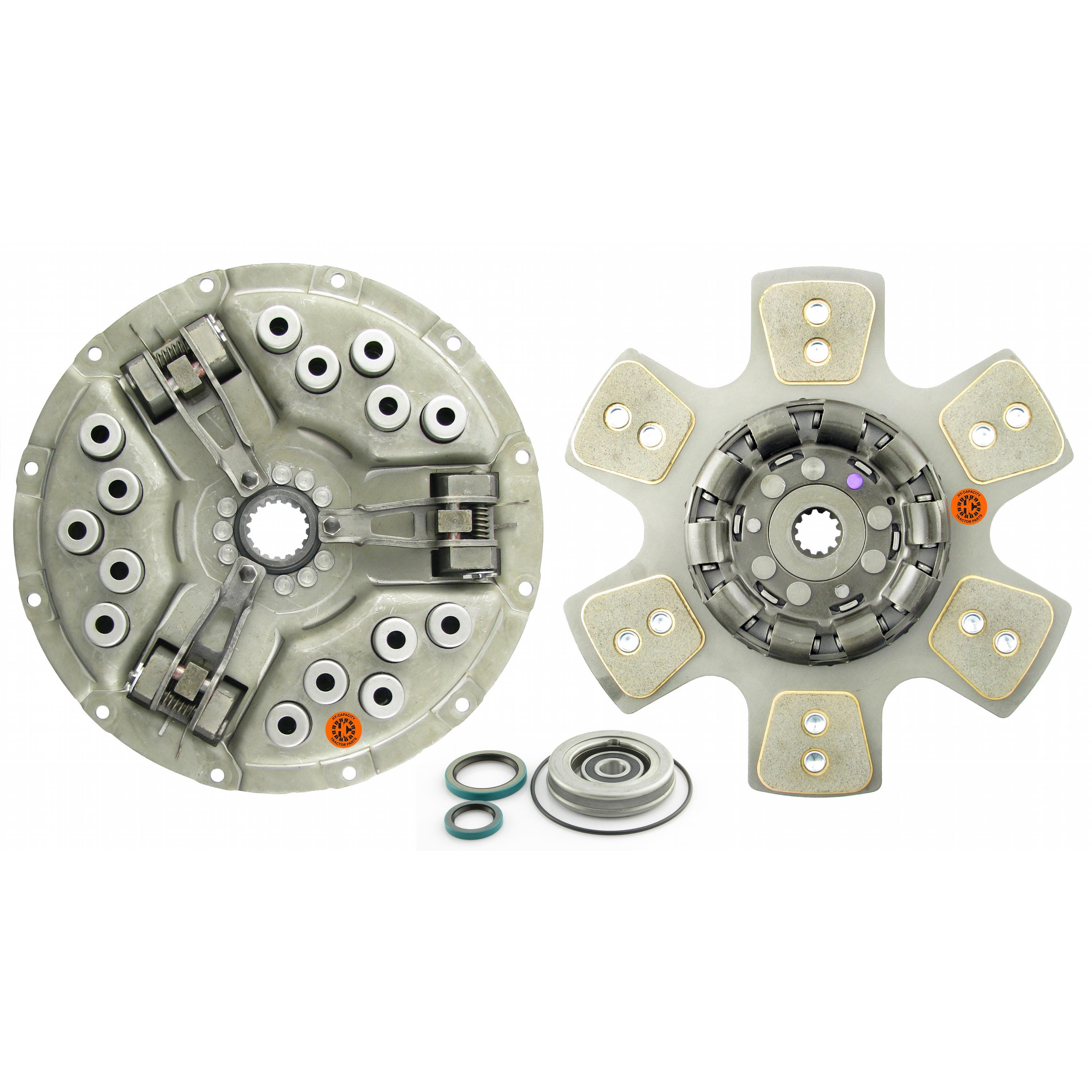 14" Single Stage Clutch Kit, w/ 6 Large Pad Disc, Bearings & Seals, Heavy Spring Pressure - Reman