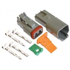 2-Pin Deutsch DT Electrical Connector, 13 Amp, 14-20 AWG