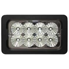 Universal Rectangular LED Flood Beam Work Light with Knuckle Mount - 3200 Lumens