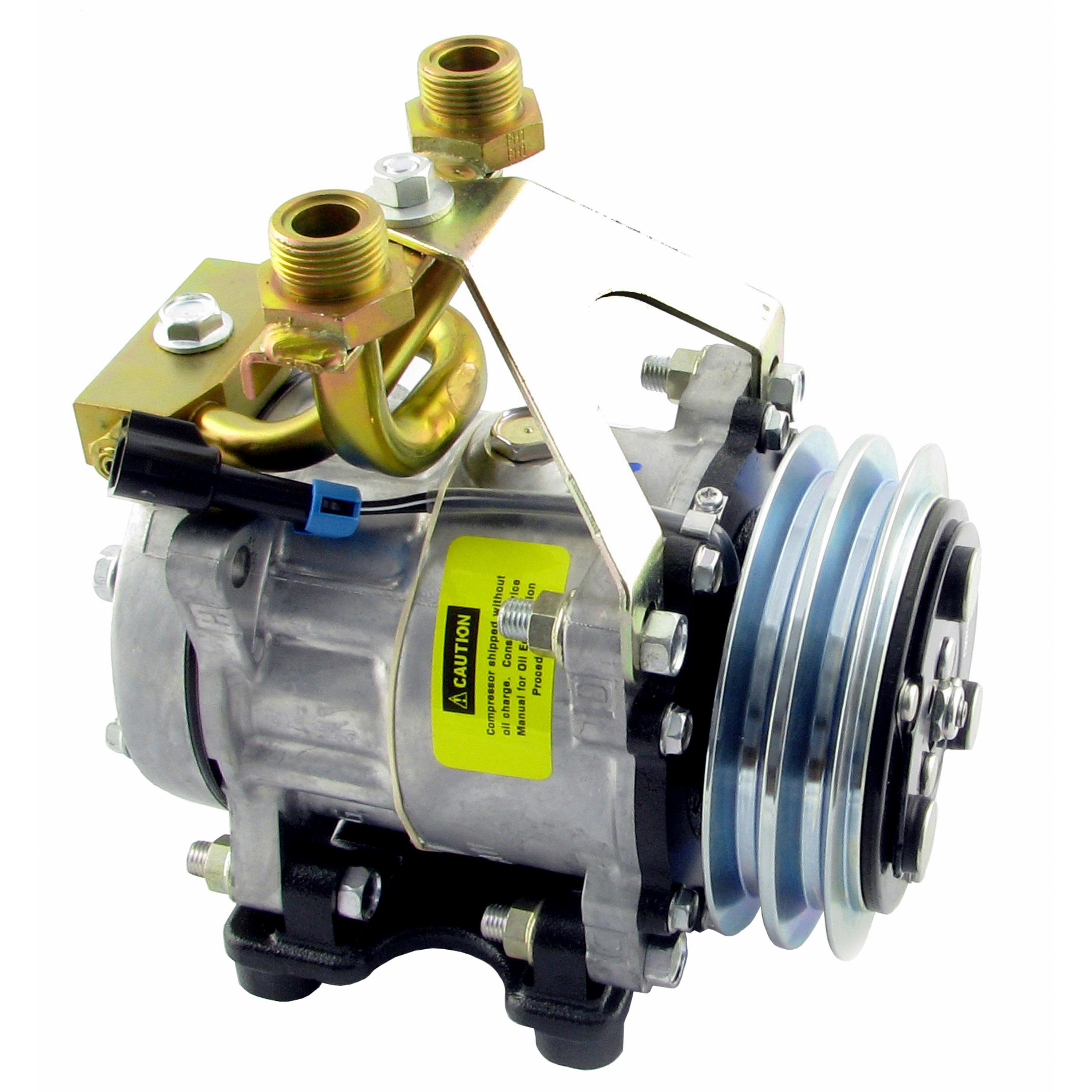 Genuine Sanden/York SD7H15 Compressor, w/ 2 Groove Clutch, New