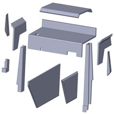 Cab Kit, Berkshire Gray Vinyl