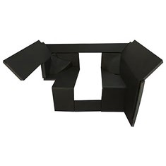 EZ Cab Kit, Black Vinyl w/ Formed Plastic, 7&quot; Wide Seat Base