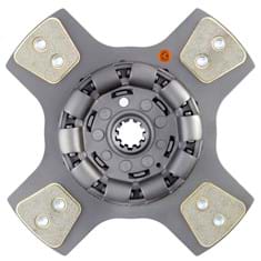 12" Transmission Disc, 4 Small Pads, w/ 1-1/4" 10 Spline Hub - Reman