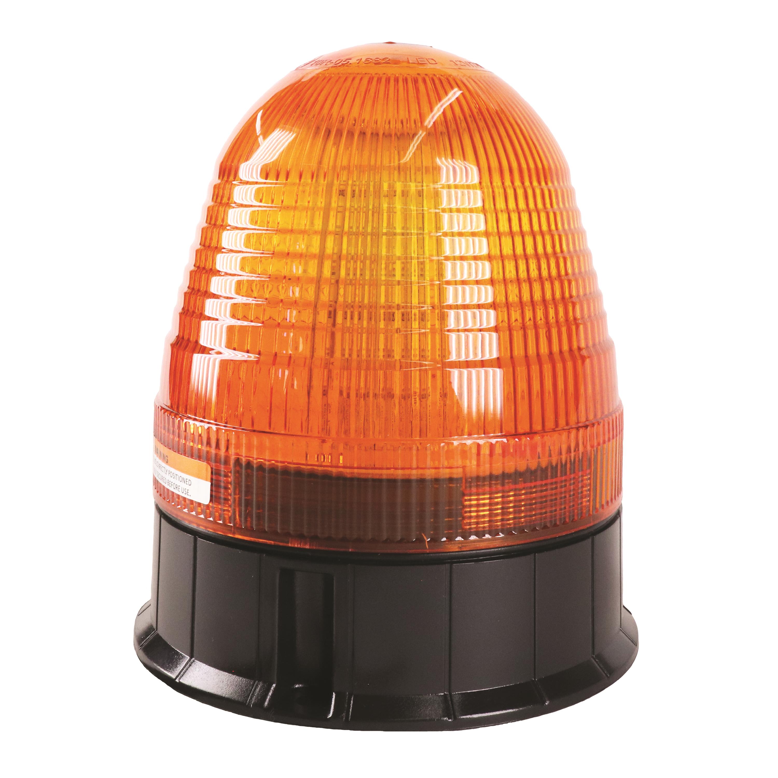 Rotating & Strobe Amber LED Warning Beacon, 12W, 600 Lumens