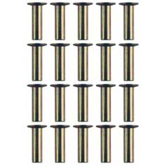 Brake Pad Rivets, .671" Brass Plated, (Pkg. of 20)