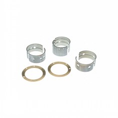 Main Bearing Set, .010", Oversize, flangeless front with thrust washers