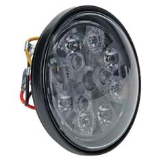 Tiger Lights Industrial 24W LED Sealed Round Work Light w/Red Tail Light