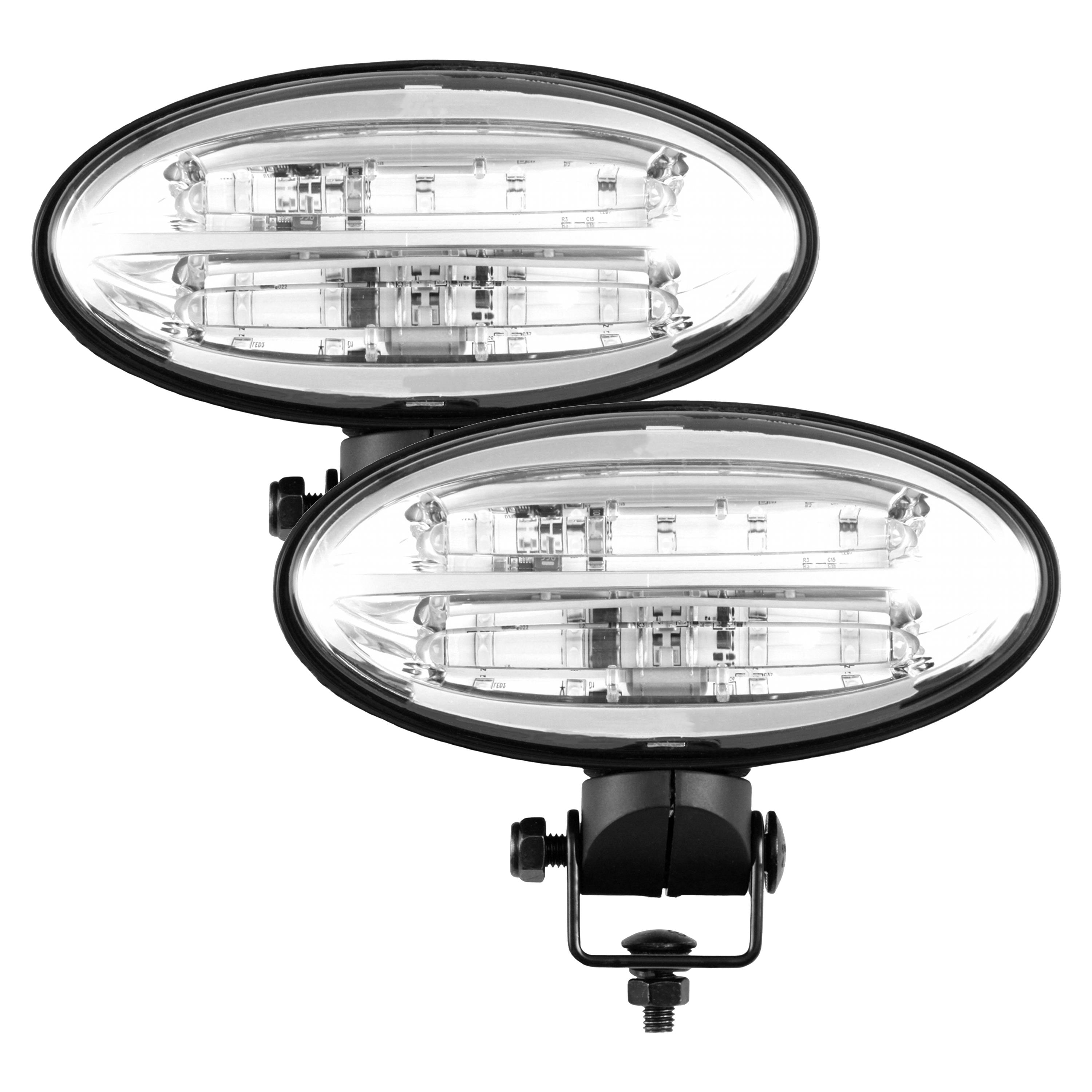 JW Speaker LED Flood Beam Pedestal Mount Light Set, 2750 Lumens, Pkg of 2