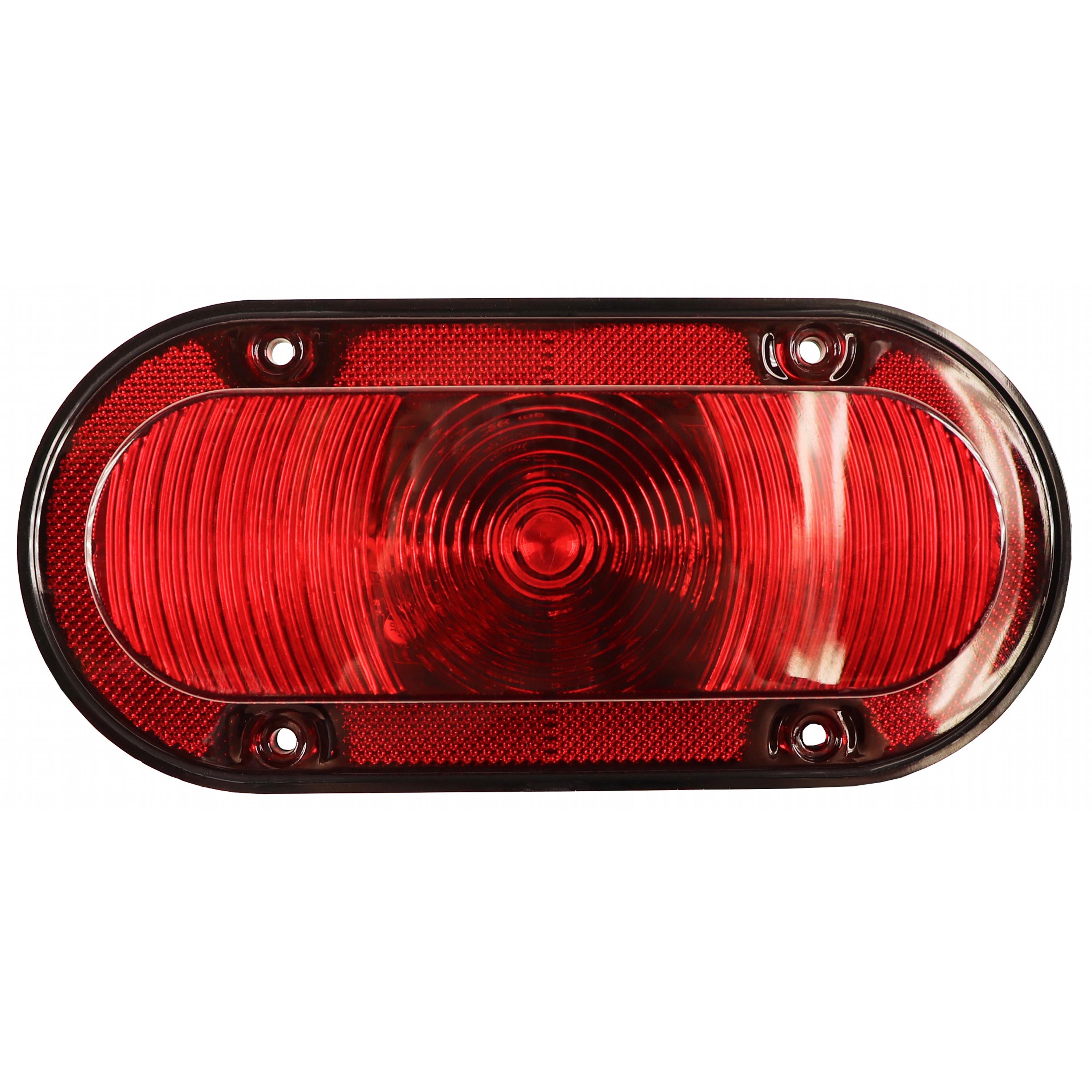 Red LED Oval Warning Tail Light, 720 Lumens