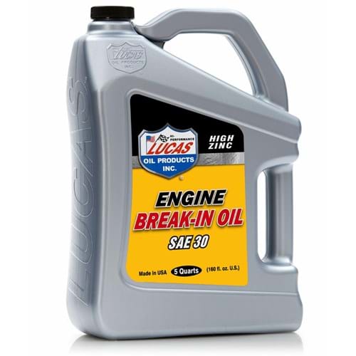 LU10631 Lucas SAE 30 Engine Break In Oil 5 Qt Jug Case Of 3 Fluids Chemicals