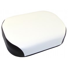 Seat Cushion, Black &amp; White Vinyl, Classic Style