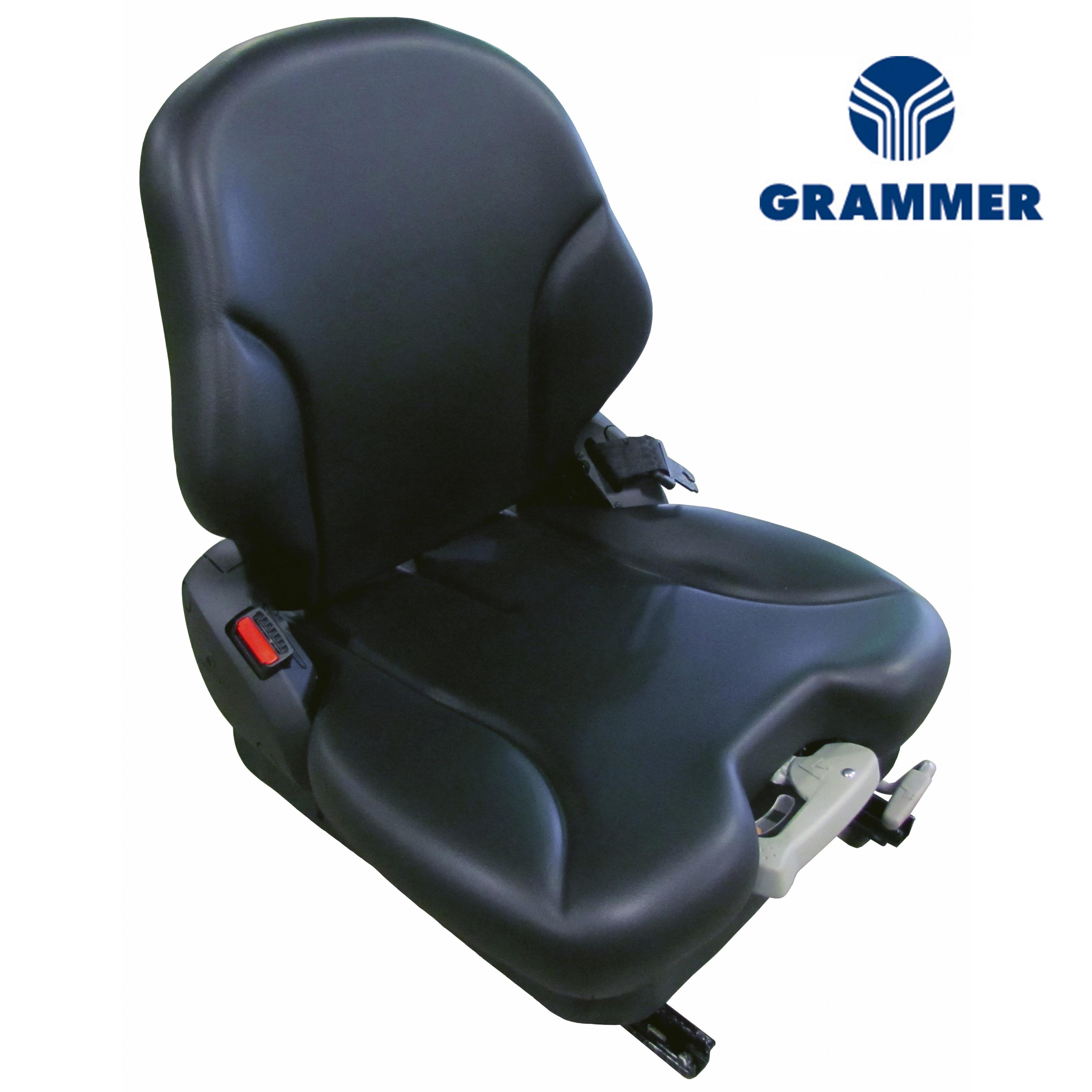 Grammer Low Back Seat, Black Vinyl with Mechanical Suspension