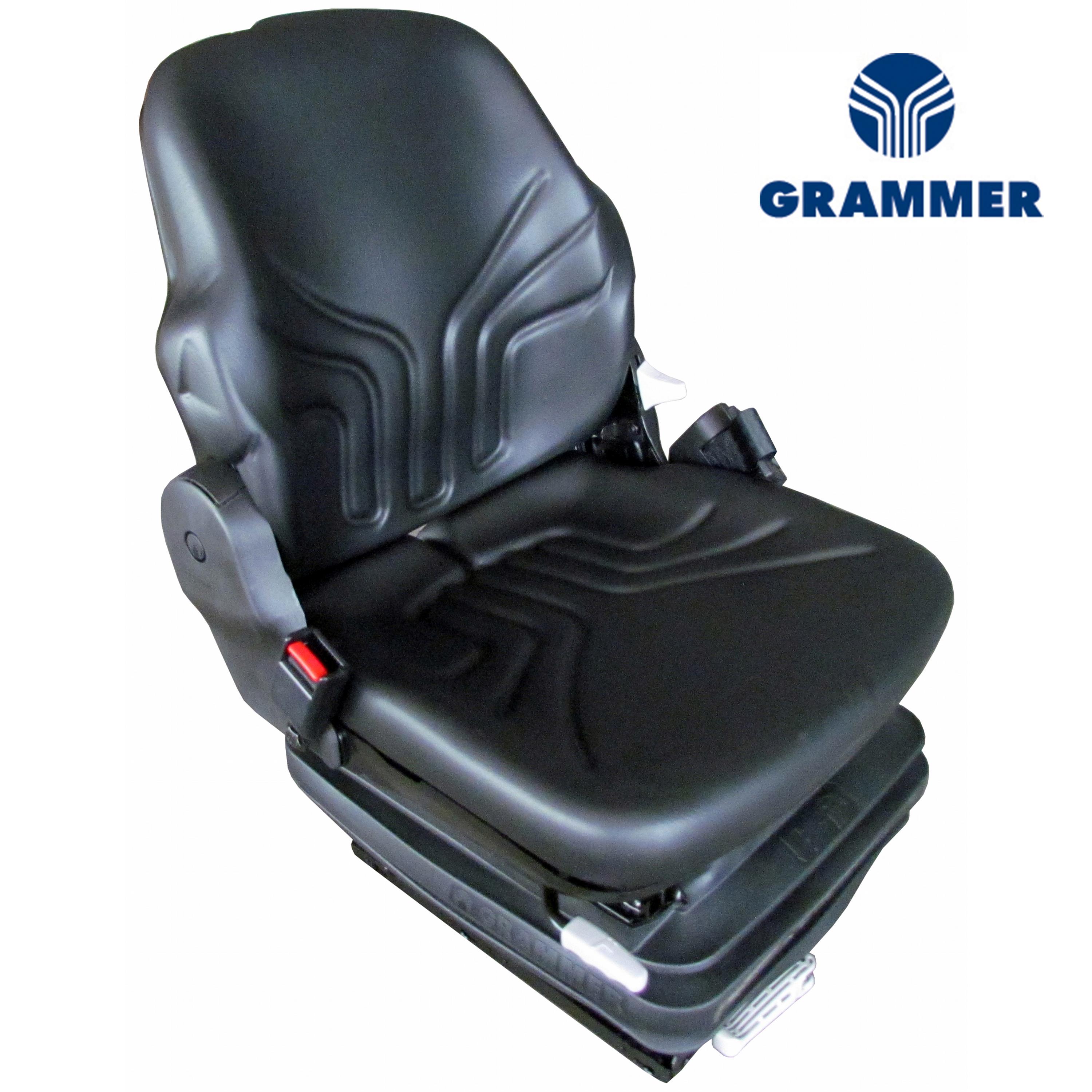 Grammer Mid Back Seat, Black Vinyl with Mechanical Suspension