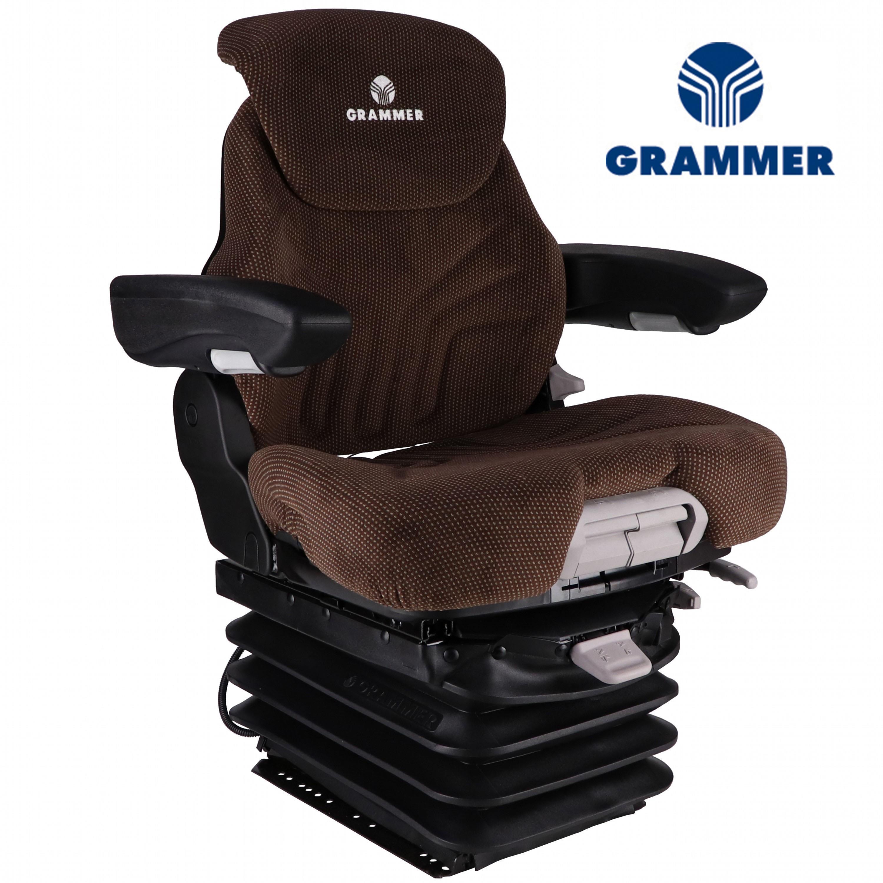 Grammer Mid Back Seat, Brown Fabric with Air Suspension