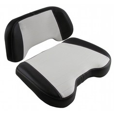 Cushion Set, Black & White Embossed Vinyl - (2 pc.)