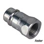 Faster Hydraulic Breakaway Coupler, Poppet Shut-Off, Male, Genuine OEM Style