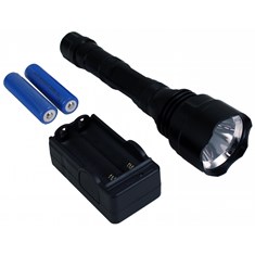 Heavy Duty Aluminum Rechargeable Flashlight w/ Battery, 1100 Lumens