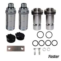 Faster Hydraulic Coupler Kit, Push-Pull, Male, Genuine OEM Style
