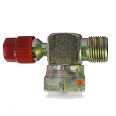 Male Insert O-Ring Fitting, Tube-O, #8 (3/4") Hose w/ 134A Charge Port