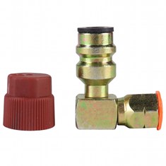 3/16" to R134A Adapter, High Side, 90 Degree