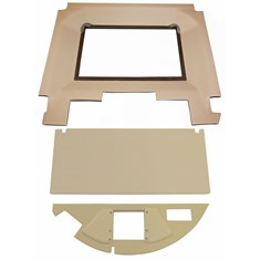 Main Headliner, Sailcloth Tan Vinyl w/ Formed Plastic