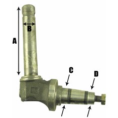 Spindle, 2WD, LH or RH, 8.312&quot;