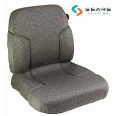 Cushion Set, Gray Fabric, Genuine Sears w/ Lumbar - (2 pc.)