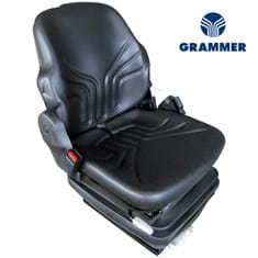 Grammer MSG85/721 Mid Back Seat, Black Vinyl w/ Mechanical Suspension