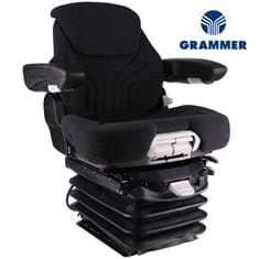 Grammer MSG95G/741 Mid Back Seat, Black & Gray Fabric w/ Air Suspension