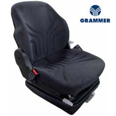 Grammer MSG85/721 Mid Back Seat, Black & Gray Fabric w/ Mechanical Suspension