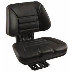 Low Back Seat, Black Vinyl w/ Mechanical Suspension