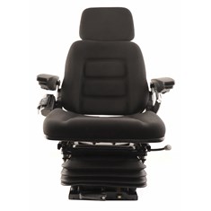 High Back Seat, Black Fabric w/ Mechanical Suspension