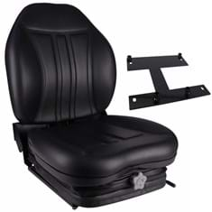 High Back Seat, Black Vinyl w/ Integrated Suspension